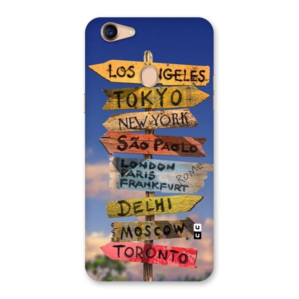 Travel Signs Back Case for Oppo F5 Youth